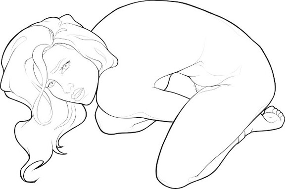 melissa-in-pillory-looking-upward-lineart-h400